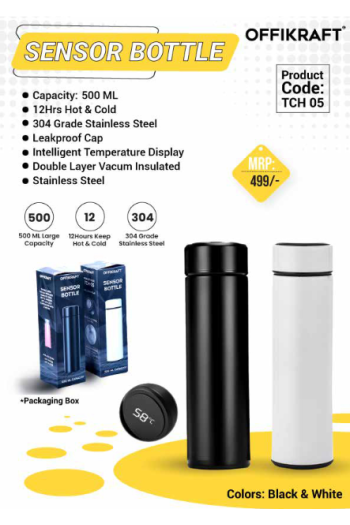 Offikraft Sensor Bottle - Black